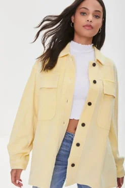Reverse Fleece Drop-Sleeve Shacket
