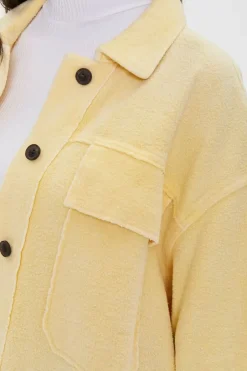 Reverse Fleece Drop-Sleeve Shacket