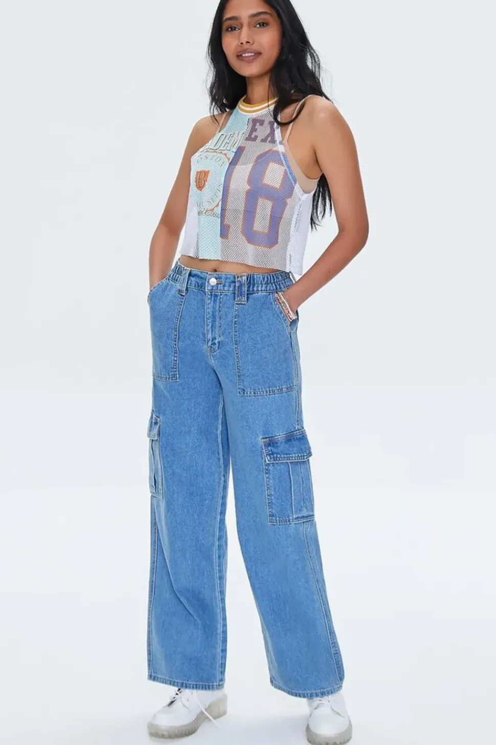 Reworked Boston Graphic Crop Top