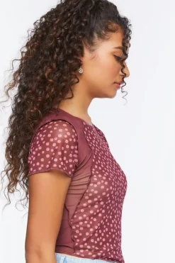 Reworked Ditsy Floral Mesh Tee