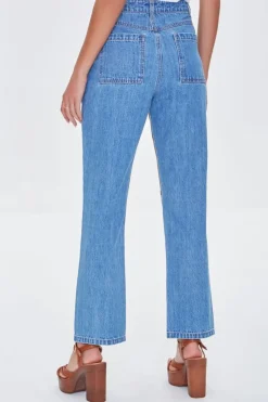 Reworked Faux Leather Jeans