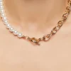 Reworked Faux Pearl Toggle Necklace
