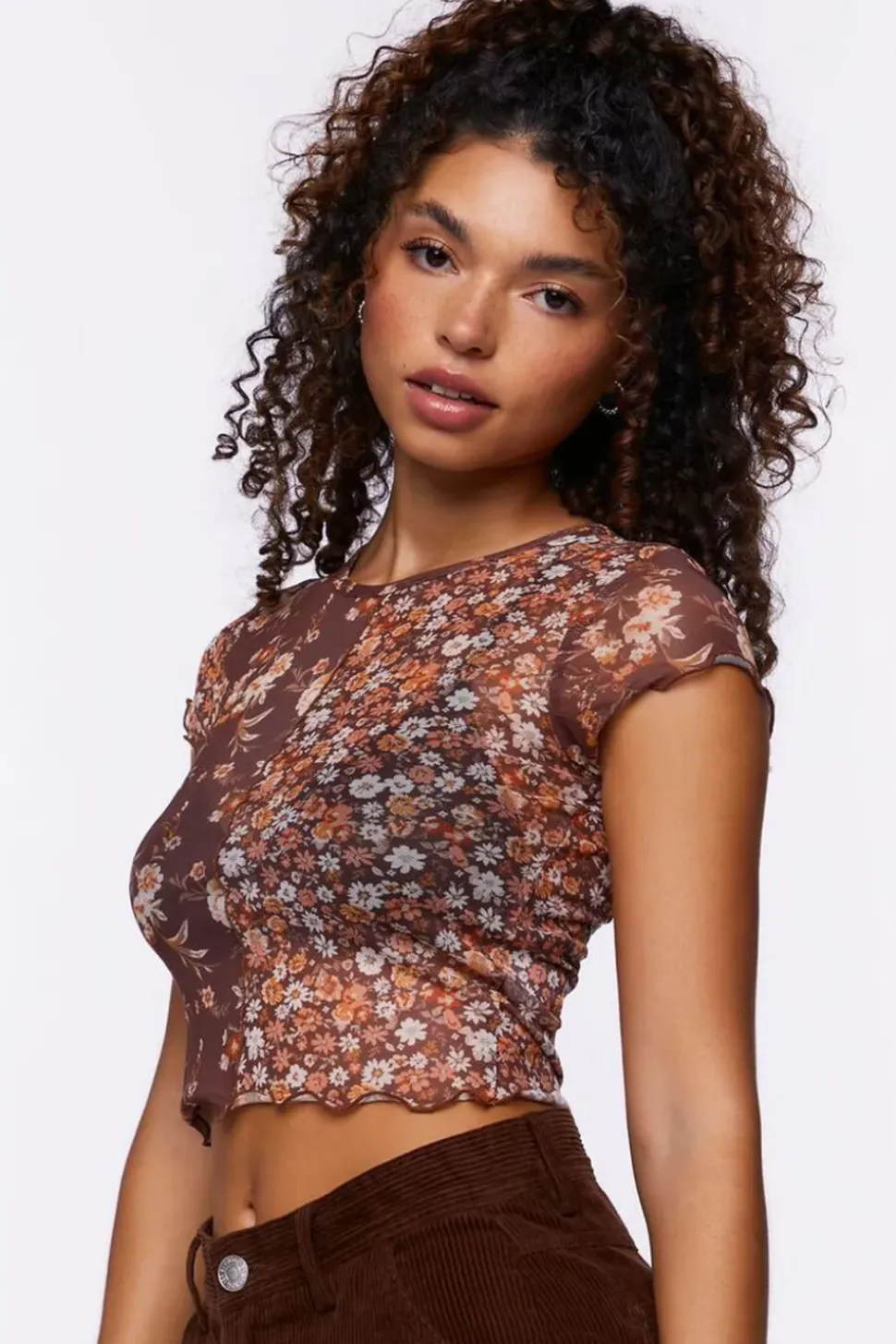 Reworked Floral Baby Tee