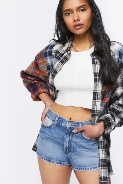 Reworked High-Rise Denim Shorts