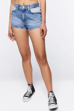 Reworked High-Rise Denim Shorts