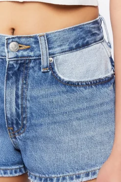 Reworked High-Rise Denim Shorts