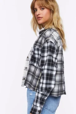 Reworked Mixed Plaid Flannel Shirt
