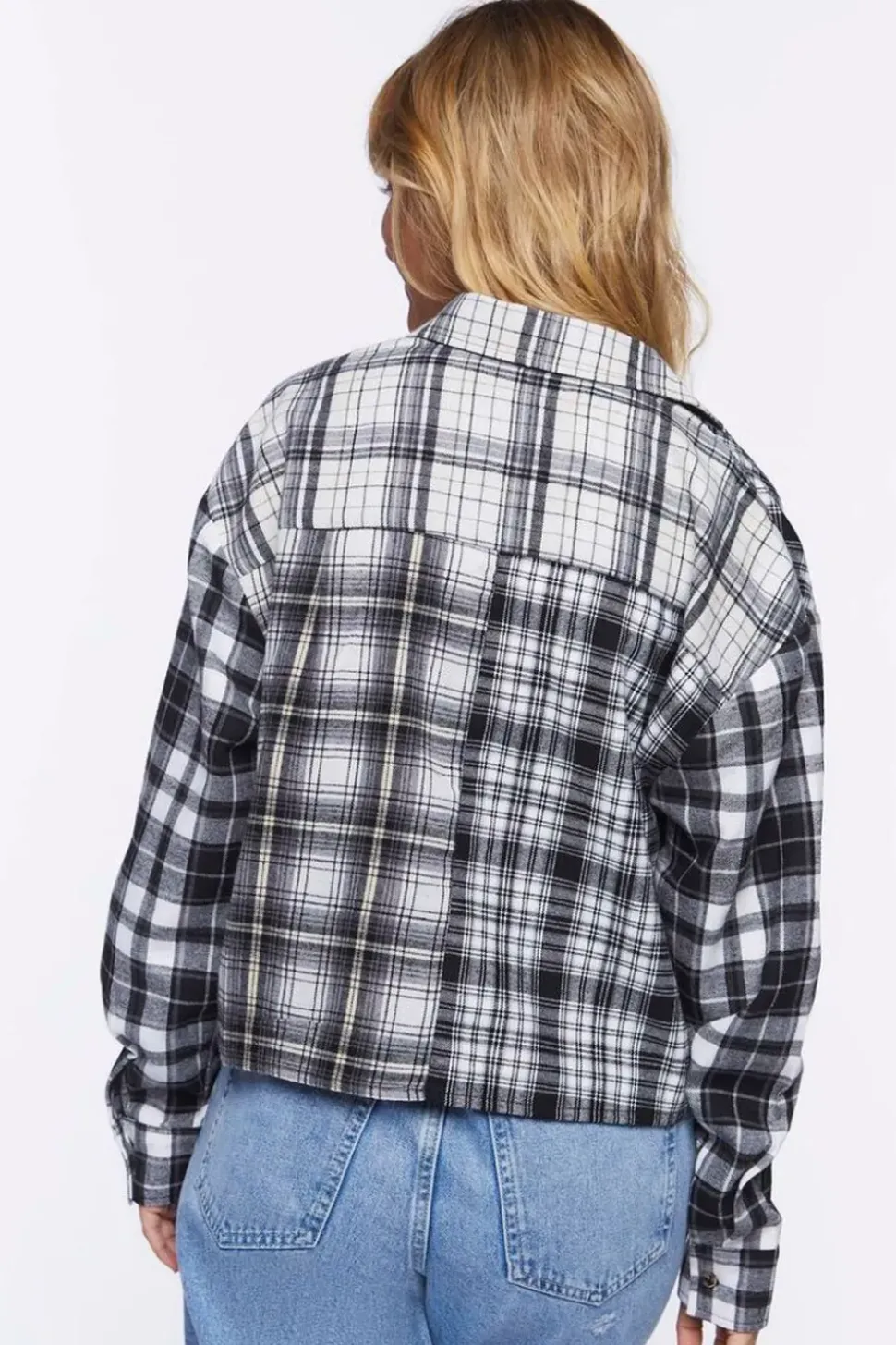 Reworked Mixed Plaid Flannel Shirt