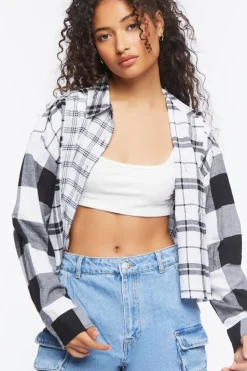 Reworked Mixed Plaid Flannel Shirt