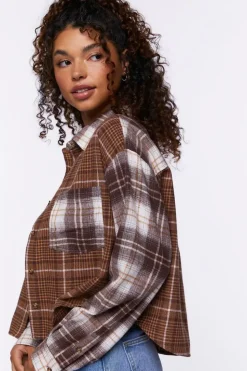 Reworked Plaid Boxy Flannel Shirt