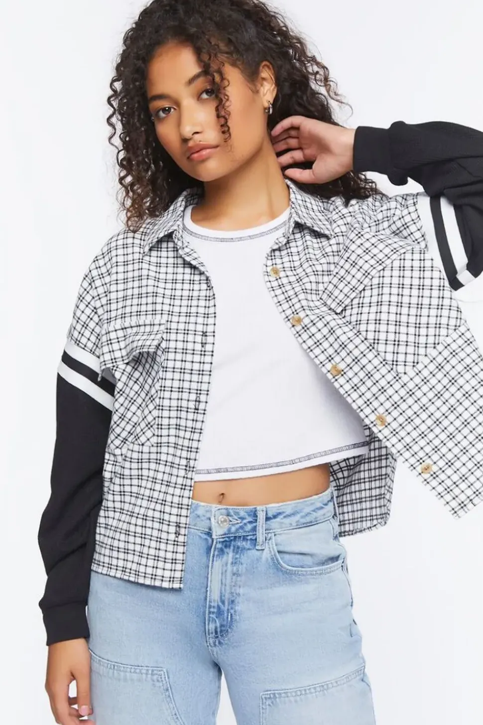 Reworked Plaid Combo Flannel Shirt