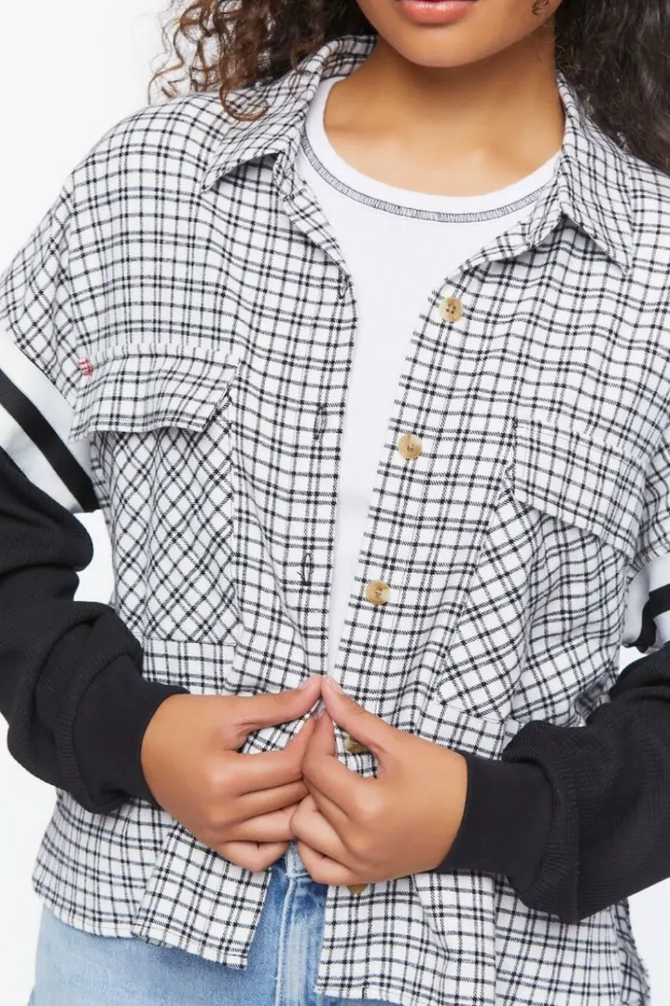 Reworked Plaid Combo Flannel Shirt