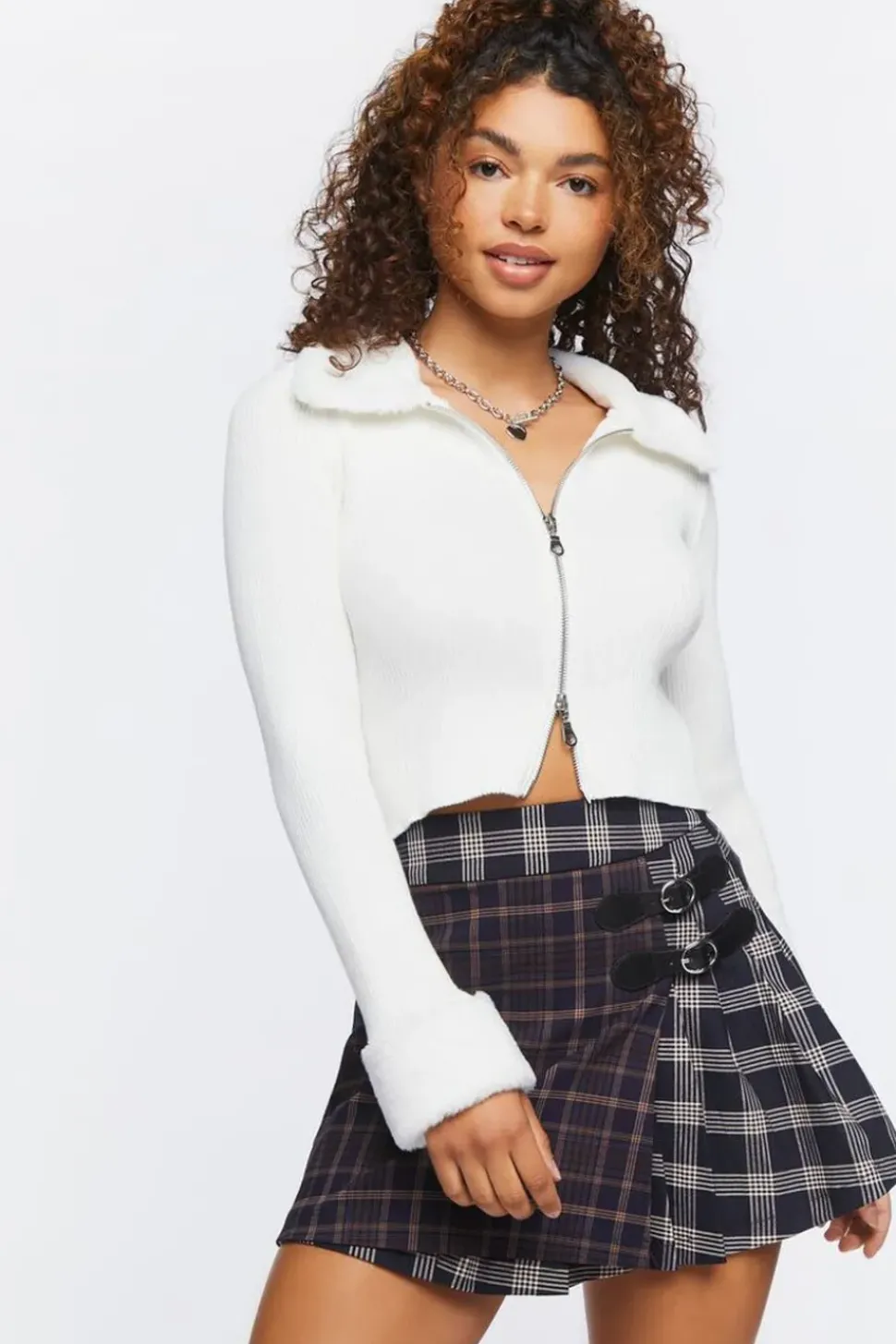 Reworked Plaid Mini Skirt
