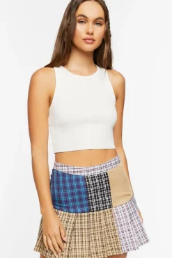 Reworked Plaid Mini Skirt