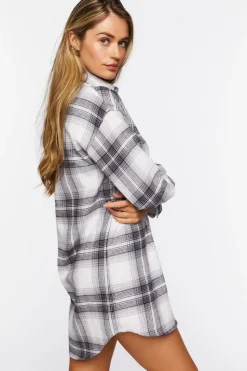 Reworked Plaid Shirt Dress