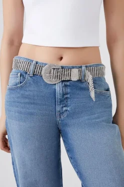 Rhinestone Box Chain Belt