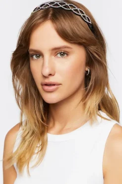 Rhinestone Braided Headband