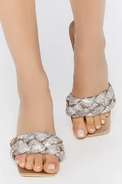 Rhinestone Braided Heels