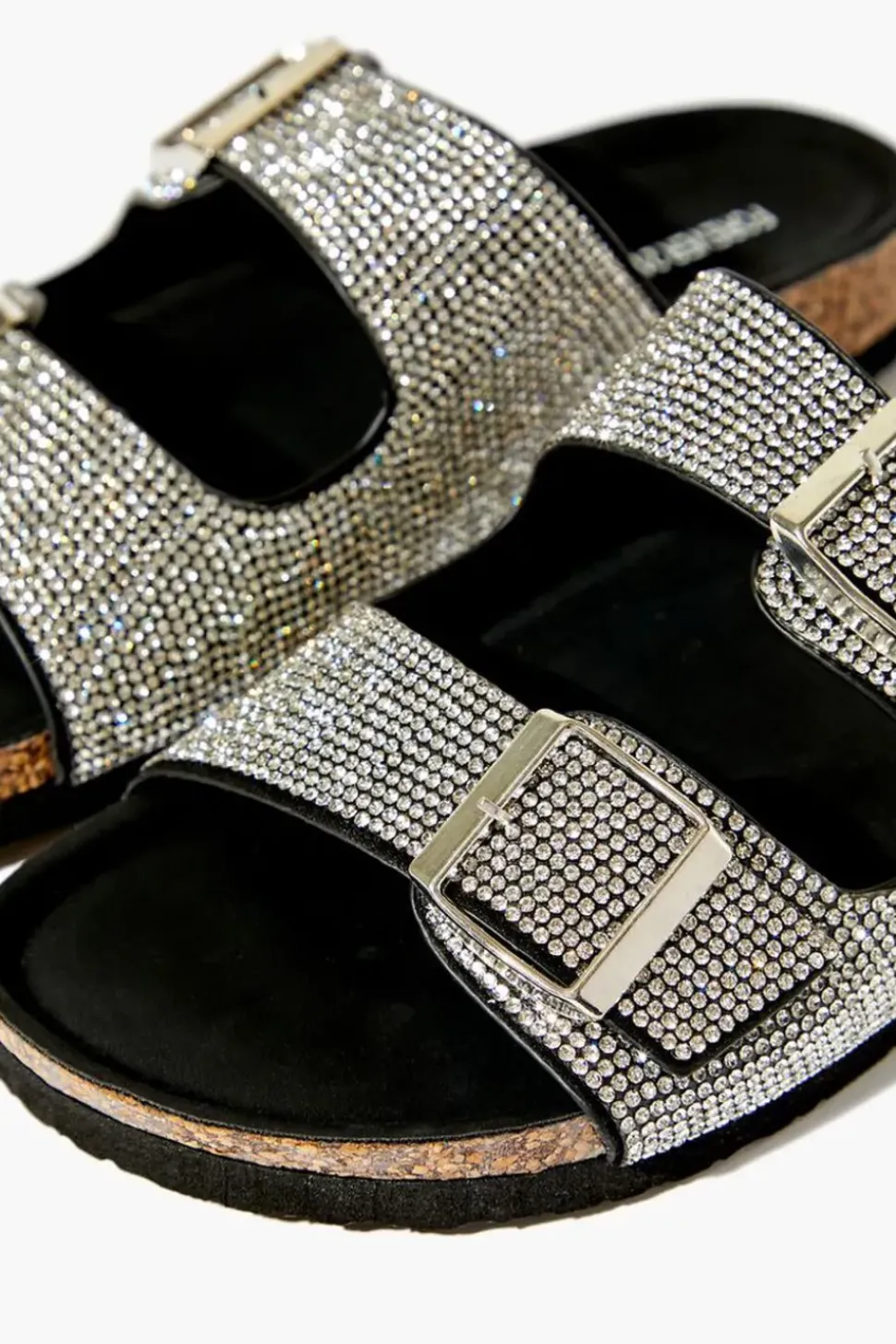 Rhinestone Buckled Slides