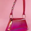 Rhinestone Butterfly Baguette Bag