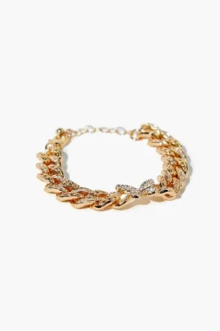 Rhinestone Butterfly Chain Bracelet
