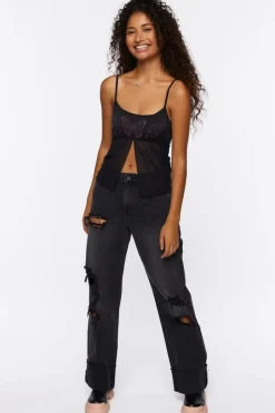 Rhinestone Butterfly Graphic Cami