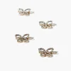 Rhinestone Butterfly Hair Clip Set