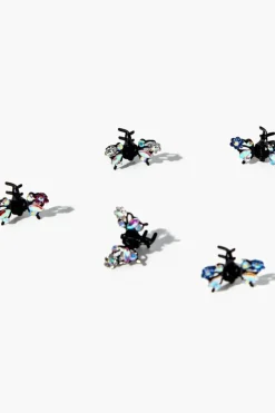Rhinestone Butterfly Mini Claw Clip Set