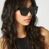 Rhinestone Car-Eye Sunglasses