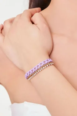 Rhinestone Chain Bracelet Set