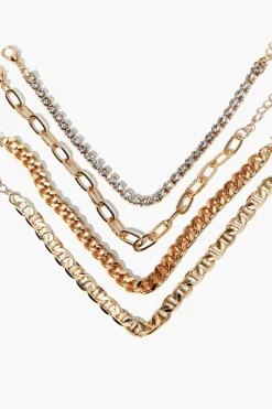 Rhinestone Chain Bracelet Set