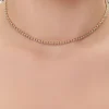 Rhinestone Chain Choker Necklace
