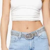 Rhinestone Chainmail Buckle Belt