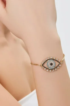 Rhinestone Evil Eye Bracelet