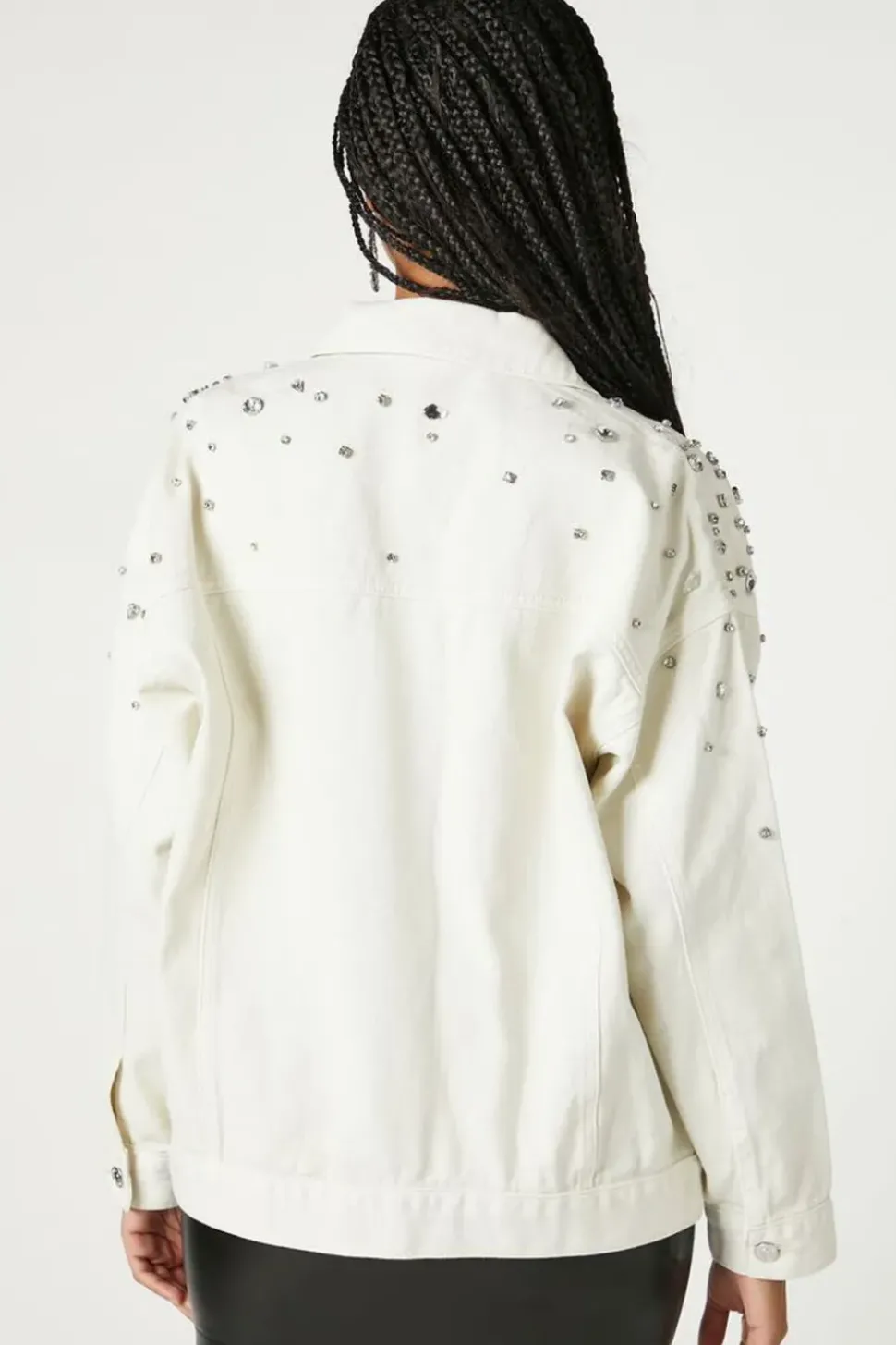 Rhinestone & Faux Gem Trucker Jacket