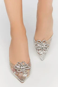 Rhinestone Flower Stiletto Heels