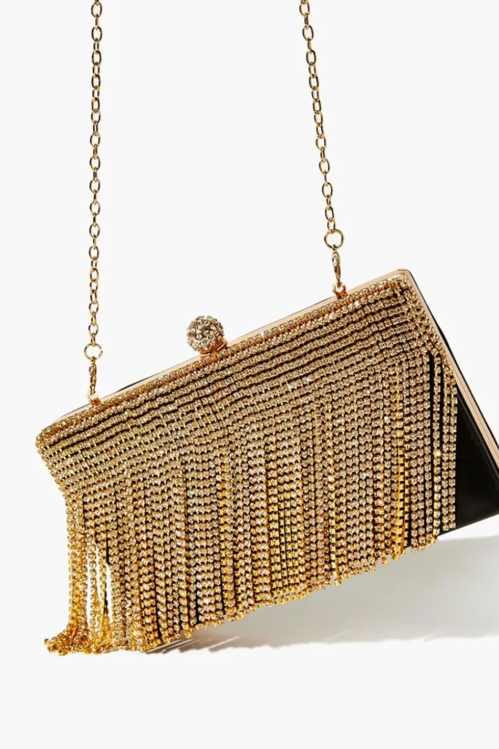 Rhinestone Fringe Clutch Bag