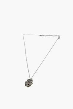 Rhinestone Hamsa Hand Necklace