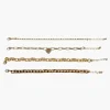 Rhinestone Heart Bracelet Set