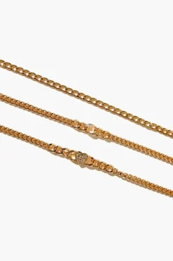 Rhinestone Heart Bracelet Set