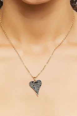 Rhinestone Heart Necklace