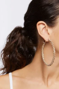 Rhinestone Hoop Earrings