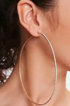 Rhinestone Hoop Earrings