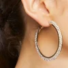 Rhinestone Hoop Earrings