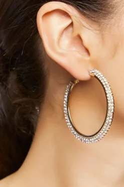 Rhinestone Hoop Earrings
