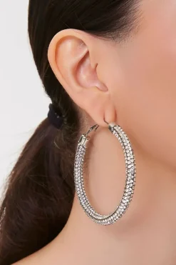 Rhinestone Hoop Earrings