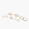 Rhinestone Hoop Earring Set