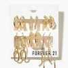 Rhinestone Hoop Earring Set