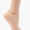 Rhinestone Initial Charm Anklet