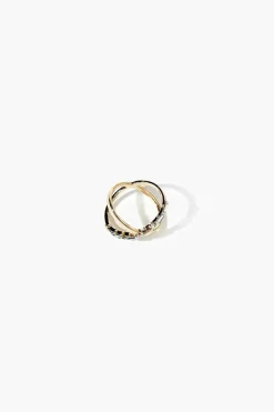 Rhinestone Interlinked Ring